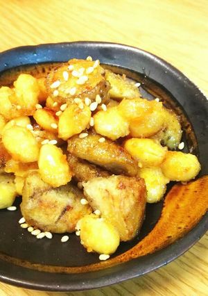簡単照りうま♪ごぼうと大豆の豆みそ風-レシピのメイン写真