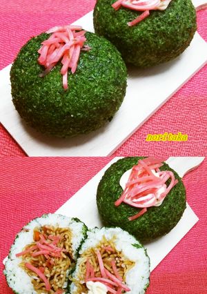 焼きそばオニギリちゃんの巻ヾ(・Θ・;)-レシピのメイン写真