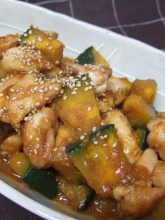 鶏むね肉とかぼちゃの味噌炒め煮-レシピのメイン写真