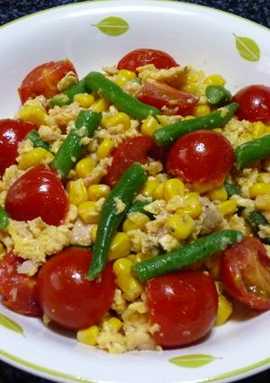 野菜とツナと卵の彩どりおつまみ-レシピのメイン写真