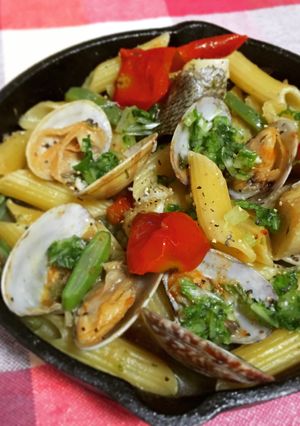 簡単！アクアパッツァからのパスタ-レシピのメイン写真