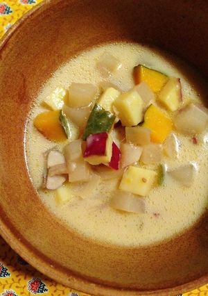 パスカルの秋野菜の味噌豆乳スープ-レシピのメイン写真