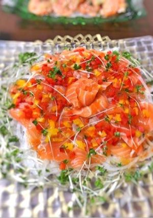 サーモンの和風味付けサラダ-レシピのメイン写真