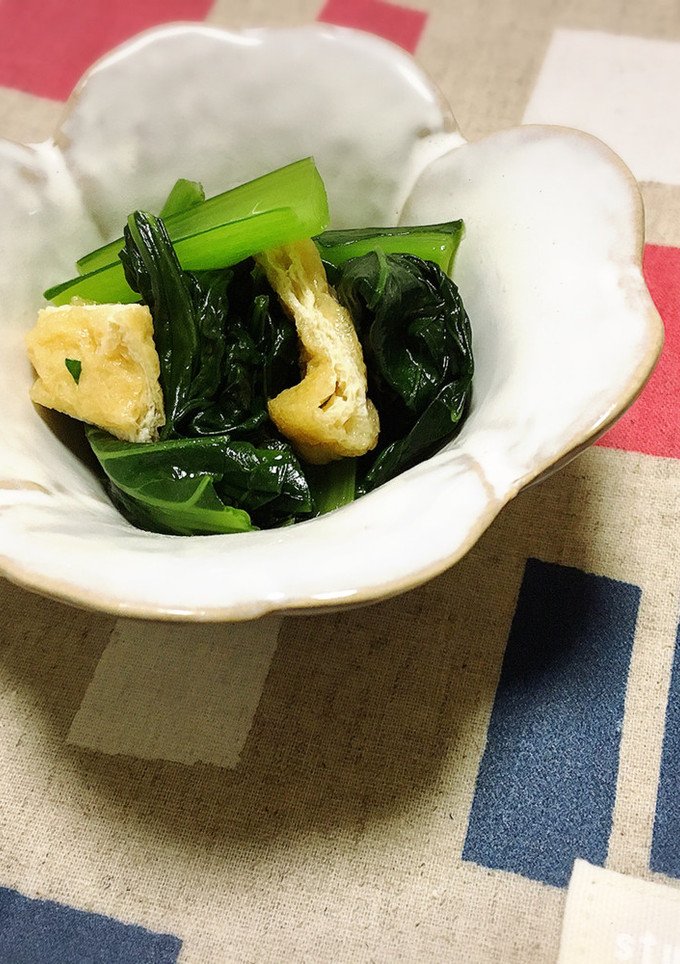 優しいお味の小松菜と薄揚げの簡単煮浸し-レシピのメイン写真