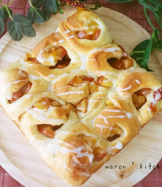 アップルシナモンロールちぎりパン by ♪♪maron