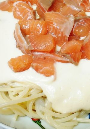 ノルウェーサーモンの和風クリームパスタ-レシピのメイン写真