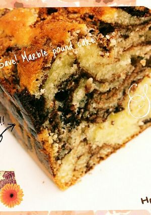 ♡簡単しっとり！マーブルパウンドケーキ♡-レシピのメイン写真