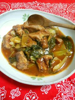 ☆豚ロース肉とチンゲン菜のケチャップ煮☆-レシピのメイン写真