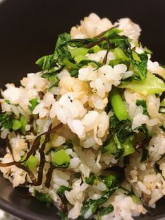 大根葉としらすのごま風味混ぜご飯-レシピのメイン写真