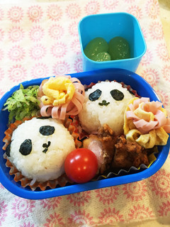 可愛い*簡単*唐揚げ*パンダさん弁当-レシピのメイン写真