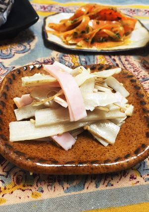 【１０分】ごぼうとハムのマヨサラダ-レシピのメイン写真