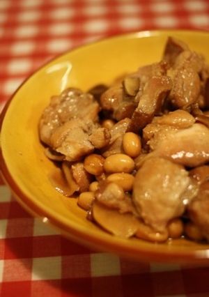 ++鶏と大豆の中華風煮物++-レシピのメイン写真