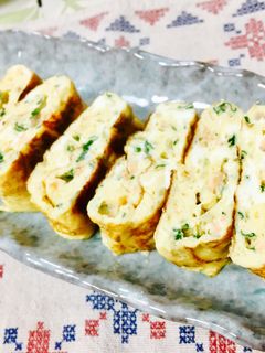 サーモンの卵焼き-レシピのメイン写真
