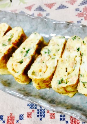 サーモンの卵焼き-レシピのメイン写真