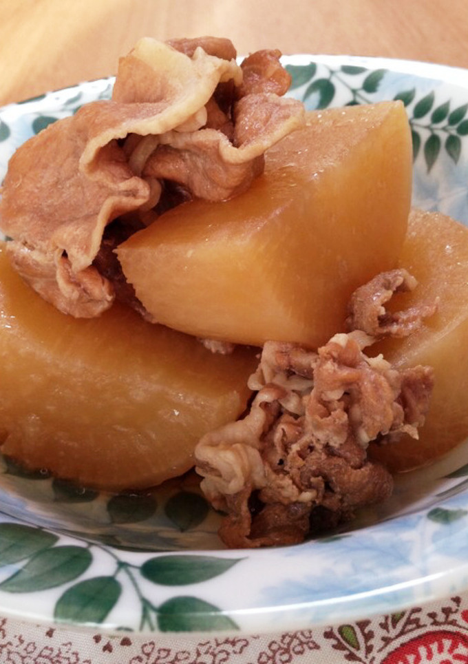 大根と豚薄切り肉の煮物-レシピのメイン写真