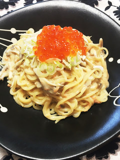 いくらの味噌豆乳パスタ-レシピのメイン写真