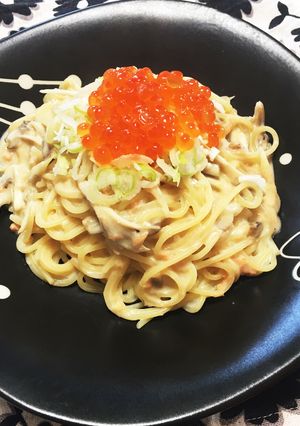 いくらの味噌豆乳パスタ-レシピのメイン写真
