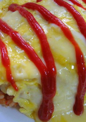 ミートソースライスでチーズオムライス♪-レシピのメイン写真