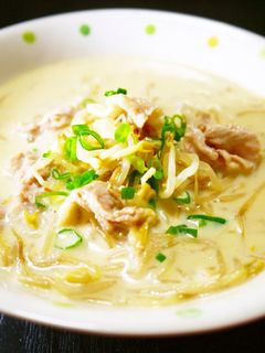 食べるスープ♪もやしと豚こまの豆乳スープ-レシピのメイン写真