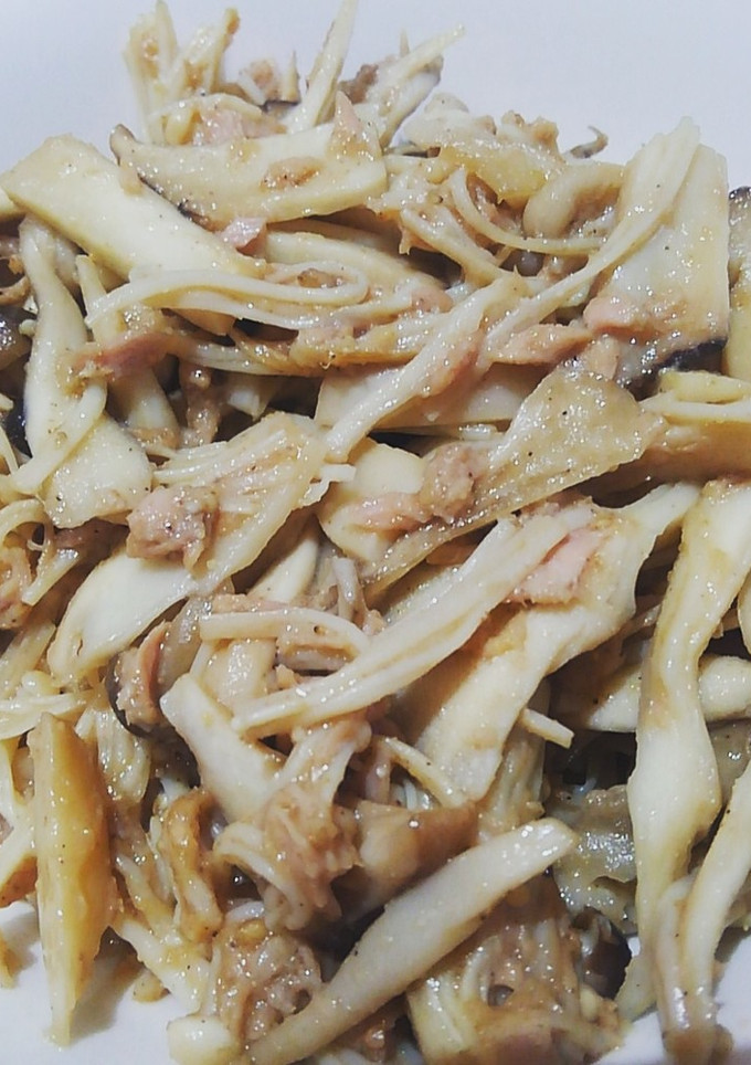 きのことツナの胡麻めんつゆ炒め-レシピのメイン写真