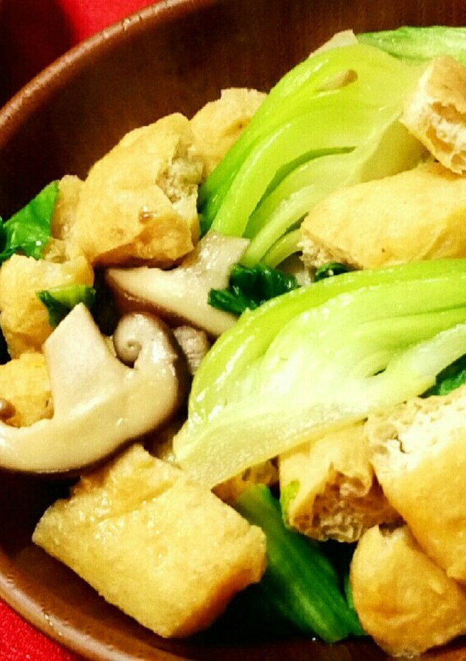 チンゲンサイと油揚げの和風だし煮-レシピのメイン写真
