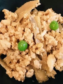 簡単・安い・旨いごぼうと鳥ひき肉の炒め煮-レシピのメイン写真