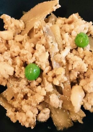 簡単・安い・旨いごぼうと鳥ひき肉の炒め煮-レシピのメイン写真