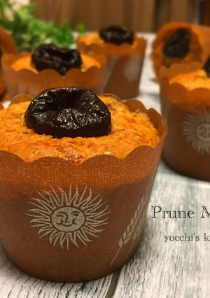 朝食&おやつ！簡単３分！プルーンマフィン-レシピのメイン写真