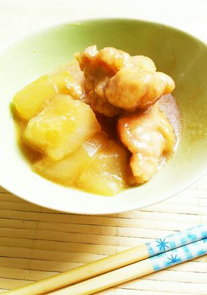 😊簡単♪鶏肉と冬瓜（夕顔）の味噌煮込み😊-レシピのメイン写真