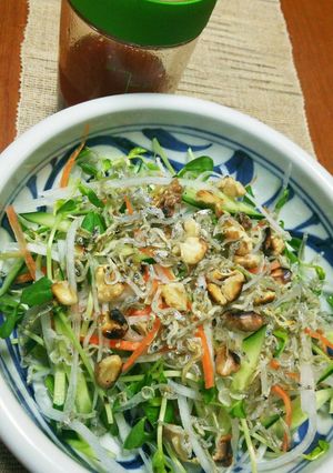 簡単！大根サラダじゃこと胡桃トッピング-レシピのメイン写真