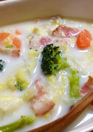 ほっこり優しい♡白菜のミルクスープ♡-レシピのメイン写真