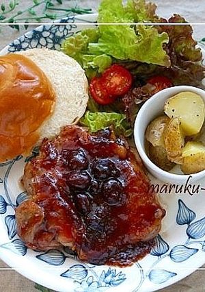 簡単！チェリーソースのチキンソテー-レシピのメイン写真