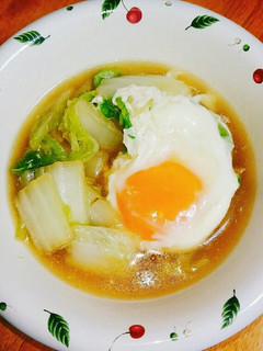 白菜の落とし卵煮♡-レシピのメイン写真