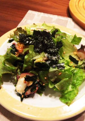 タコと焼きのりのキムチサラダ-レシピのメイン写真