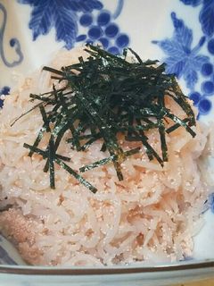 ほんのりピンク,糸こんにゃくのたらこ和え-レシピのメイン写真