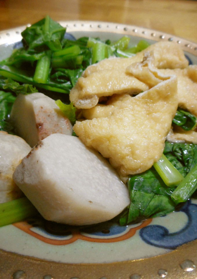 里芋と小松菜と油揚げの煮物-レシピのメイン写真
