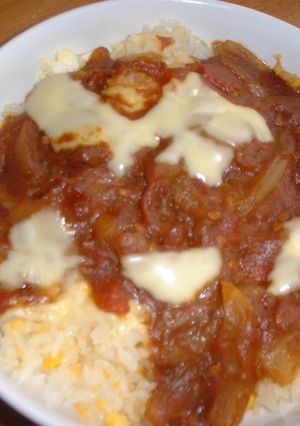 残りカレーで作るWチーズ焼きカレーライス-レシピのメイン写真