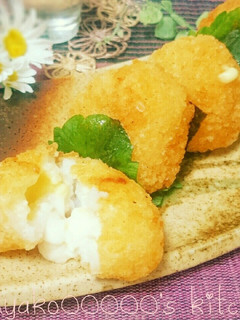 とろ~りチーズのカリカリ揚げおにぎり♪-レシピのメイン写真