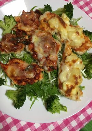 トースターで胸肉のピザ-レシピのメイン写真