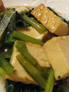 厚揚げと小松菜のカレー丼-レシピのメイン写真