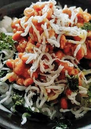 しらす納豆ご飯☝納豆しらす飯-レシピのメイン写真