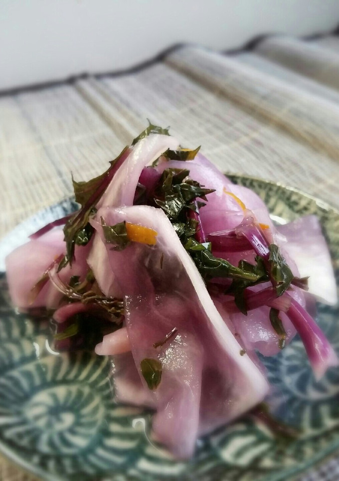 保存袋で＊かぶと赤水菜のお漬け物-レシピのメイン写真
