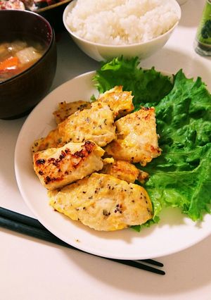 鶏むね肉のピカタ バジル＆マスタード風味-レシピのメイン写真