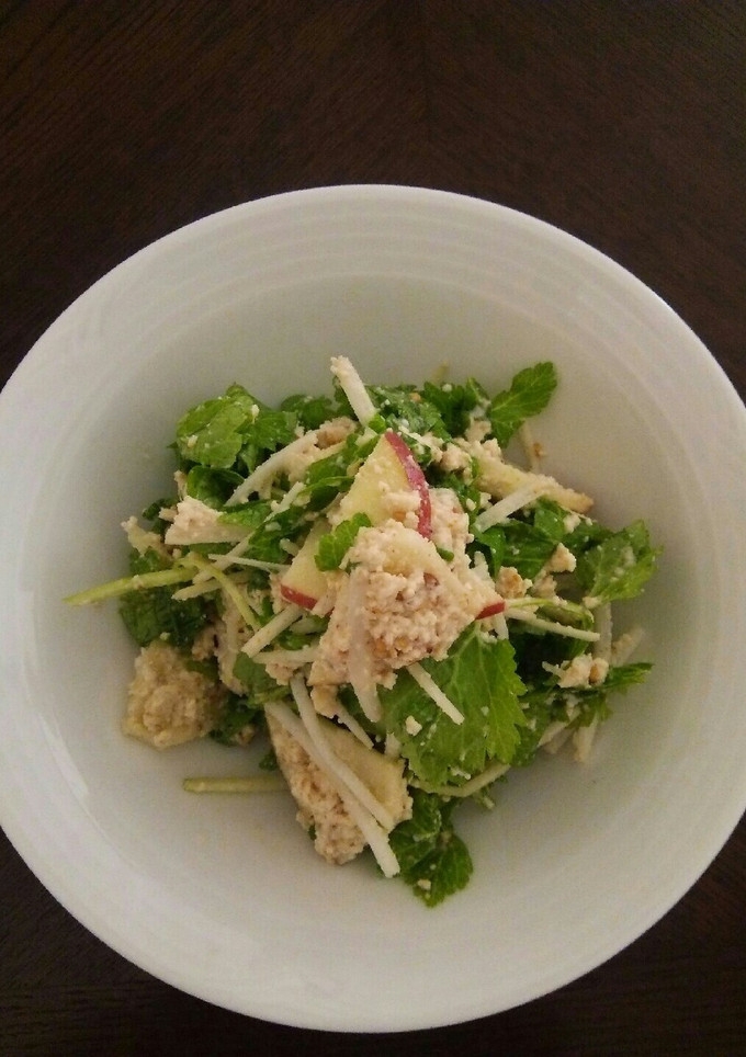 セロリとリンゴとササミの白和え風-レシピのメイン写真