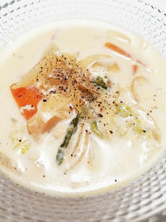 冷蔵庫のお野菜とミルクで温かスープ-レシピのメイン写真