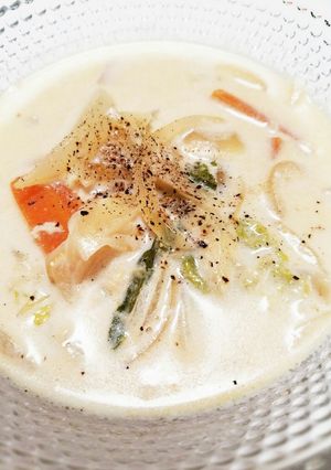 冷蔵庫のお野菜とミルクで温かスープ-レシピのメイン写真