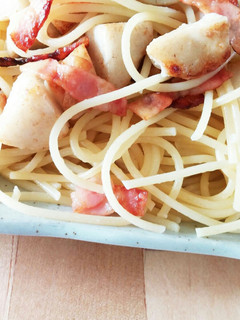 里芋とベーコンのスパゲッティ-レシピのメイン写真