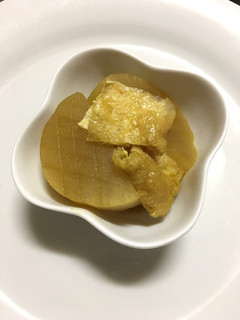 電子レンジで大根と油揚げの煮物カレー風味-レシピのメイン写真