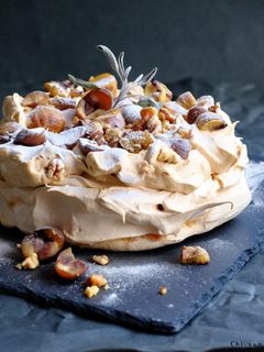 幸せスイーツ♡甘栗と珈琲のパブロバ!-レシピのメイン写真