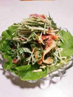 *水菜と焼き油揚げのサラダ*-レシピのメイン写真